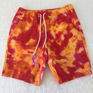 NWT Men’s Forever 21Tie Dye Orange Shorts Small